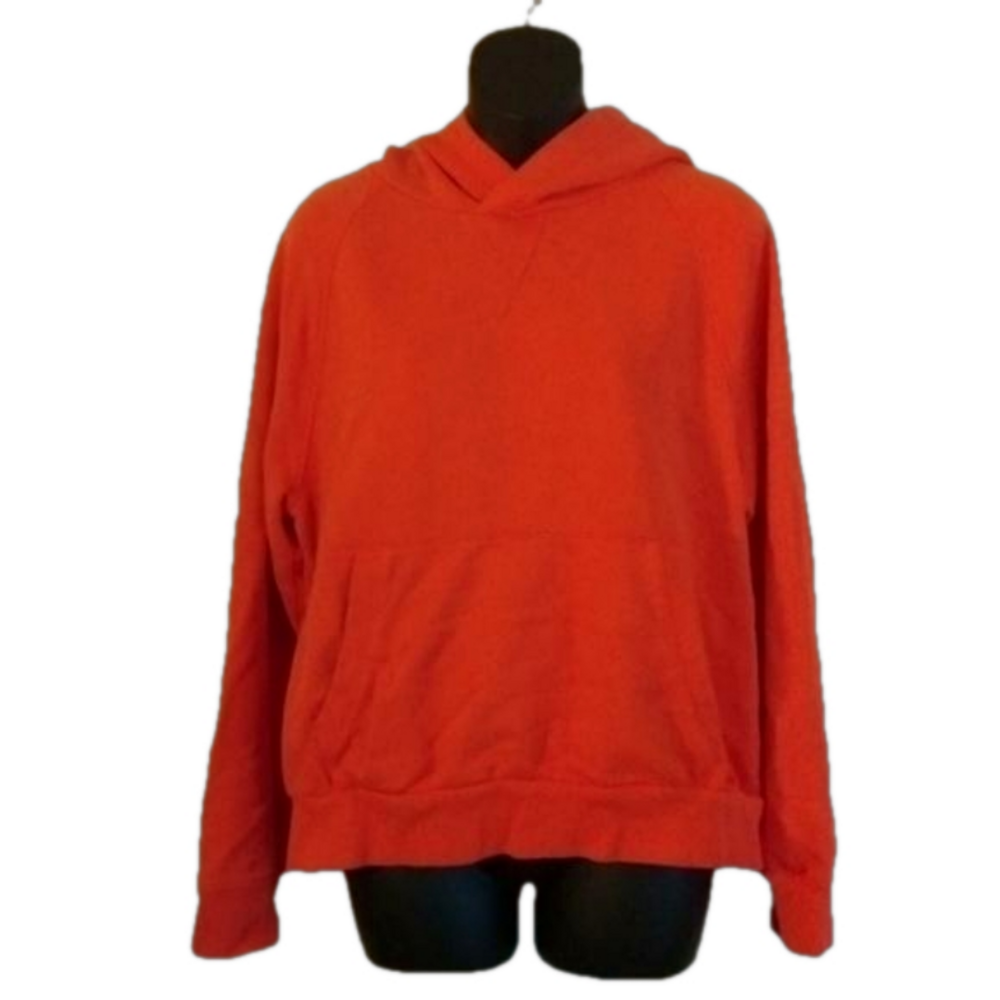 Athleta size large Peachy/ salmon sweatshirt..Pretty details on back.